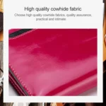 8239 Antimagnetic RFID Multi-function Leather Lady Wallet Large-capacity Purse with Detachable Card Holder (Rose Purple) - Image 5