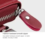9101 Multi-function Waist Hanging Oil Wax Leather Zipper Wallet Keys Holder Bag - Image 10