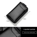 9106 Large-capacity Zipper Leather Keys Holder Bag Multi-function Wallet - Image 4
