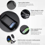 9106 Large-capacity Zipper Leather Keys Holder Bag Multi-function Wallet - Image 7