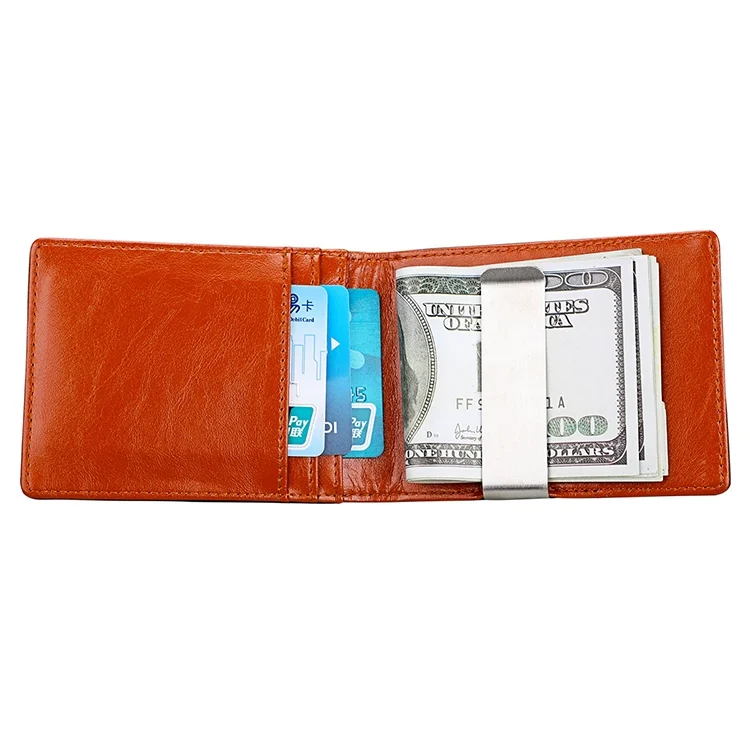CCB6694_5.webp 9601 Antimagnetic RFID Mini Crazy Horse Texture Leather Wallet Billfold - Image 6