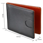 9601 Antimagnetic RFID Mini Crazy Horse Texture Leather Wallet Billfold - Image 8