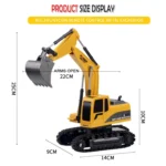 258-1 6 Channel 2.4G 1/24RC Remote-controlled Engineering Metal Excavator Charging RC Car - Image 14