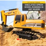 258-1 6 Channel 2.4G 1/24RC Remote-controlled Engineering Metal Excavator Charging RC Car - Image 8
