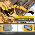 258-1 6 Channel 2.4G 1/24RC Remote-controlled Engineering Metal Excavator Charging RC Car - Image 10