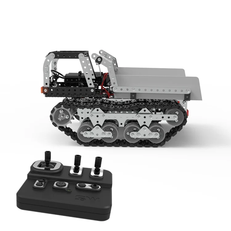 CHT0417_2.webp MoFun SW(RC)-007 2.4G Wireless Remote Control 10-channel Dump Truck Children DIY Stainless Steel Assembled Toy - Image 3
