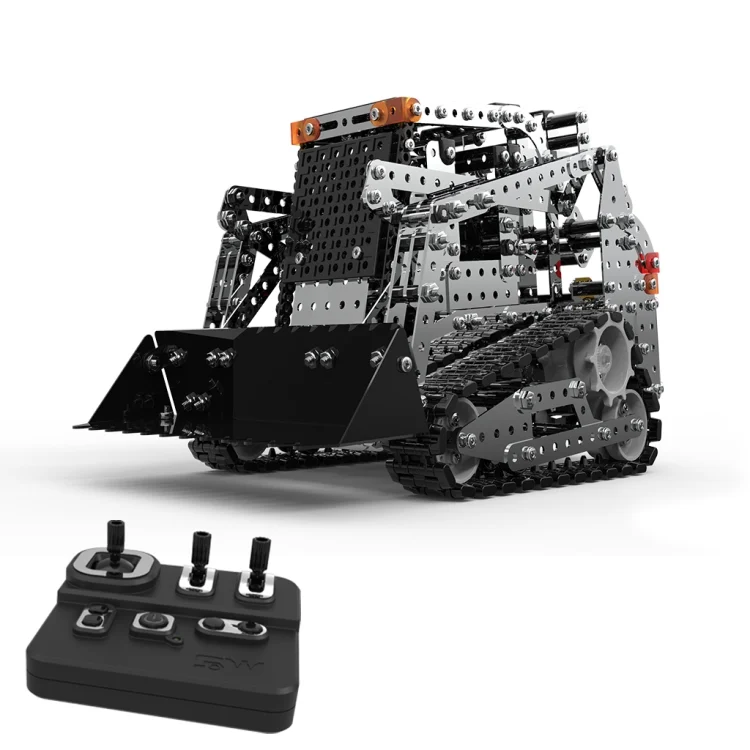 CHT0418_2.webp MoFun SW(RC)-008 2.4G Wireless Remote Control 10-channel Caterpillar Forklift Children DIY Stainless Steel Assembled Toy - Image 3