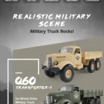 JJR/C Q60 Transporter-1 Full Body 1:16 Mini 2.4GHz RC 6WD Tracked Off-Road Military Truck Car Toy - Image 8
