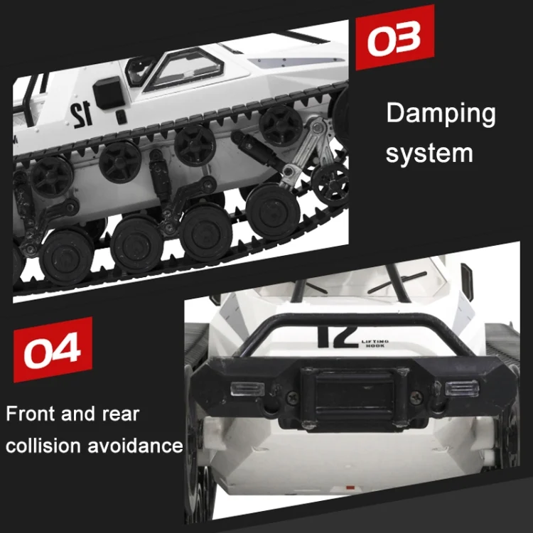 CHT4020H_5.webp SG-1203 1:12 2.4G Simulation Remote Control EV Tracked Vehicle Tank Off-road Vehicle Model Car Toy - Image 6