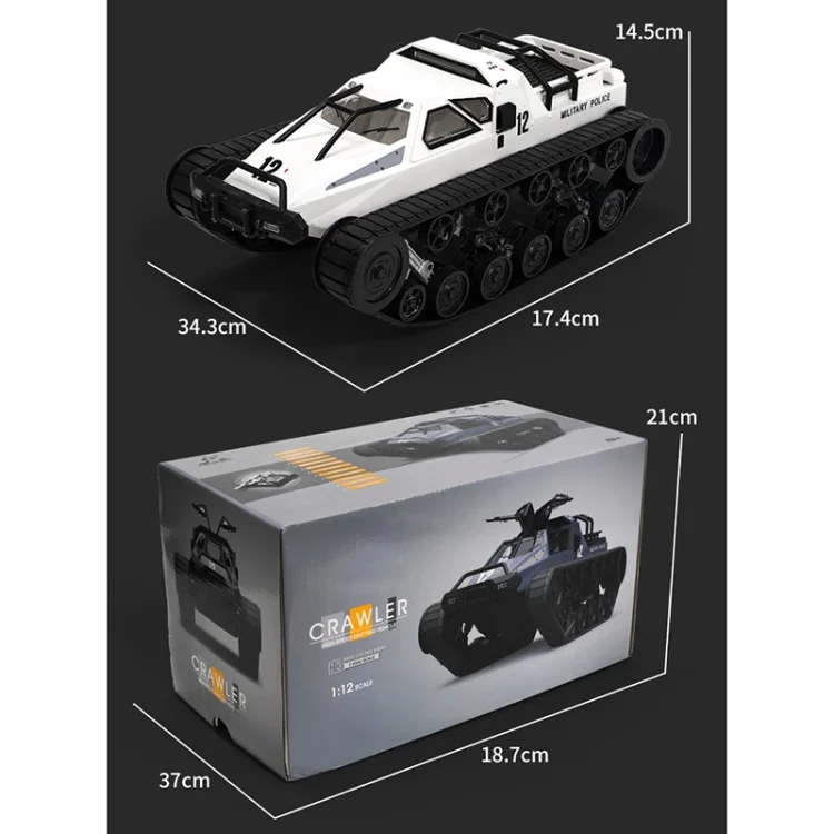 CHT4020H_8.webp SG-1203 1:12 2.4G Simulation Remote Control EV Tracked Vehicle Tank Off-road Vehicle Model Car Toy - Image 9
