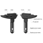 ER9 2 in 1 Hands-Free Calling Car Kit Wireless Bluetooth Headset Dual USB Charger FM Transmitter MP3 Music Player - Image 8