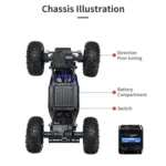 JJR/C Q112 1:14 4WD Remote Control Alloy Climbing Car - Image 7