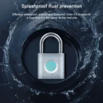 X007 Micro USB Charging Mini Metal Fingerprint Padlock Small Drawer Lock - Image 7