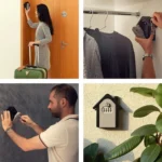 Hut Shape Password Lock Storage Box Security Box Wall Cabinet Safety Box, with 1 Key - Image 11