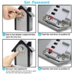 Hut Shape Password Lock Storage Box Security Box Wall Cabinet Safety Box, with 1 Key - Image 8