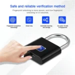 Stainless Steel Automatic Intelligent Fingerprint Padlock Electronic Lock, 10 Fingerprint Edition - Image 5