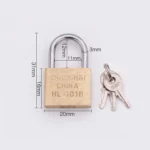 Copper Padlock Small Lock, Style: Short Lock Beam, 20mm Not Open - Image 2
