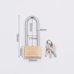 Copper Padlock Small Lock, Style: Long Lock Beam, 30mm Not Open - Image 2