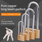 Copper Padlock Small Lock, Style: Long Lock Beam, 40mm Open - Image 8