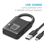 P5 3.7V Micro USB Charging Semiconductor Fingerprint Sensing Small Padlock - Image 4