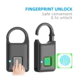 P5 3.7V Micro USB Charging Semiconductor Fingerprint Sensing Small Padlock - Image 5