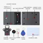 T3 ABS Magnetic Card Induction Lock Invisible Bilateral Open Cabinet Door Lock - Image 8