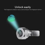 T22F Micro USB Charging Zinc Alloy Smart Bilateral Open Fingerprint Drawer Lock File Cabinet Lock - Image 7