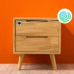 T23F Micro USB Charging Zinc Alloy Smart Triple Linkage Open Fingerprint Drawer Lock File Cabinet Lock - Image 5