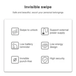 T8+ Non-opening Drawer Lock APP + IC Card Invisible Universal Cabinet Lock - Image 3