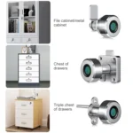 T21FB Micro USB Charging Zinc Alloy Smart Fingerprint + Bluetooth Single Open Drawer Lock File Cabinet Lock - Image 3
