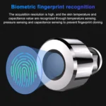 T21FB Micro USB Charging Zinc Alloy Smart Fingerprint + Bluetooth Single Open Drawer Lock File Cabinet Lock - Image 7