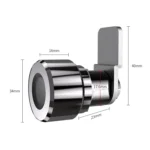 T22FB Micro USB Charging Zinc Alloy Smart Fingerprint + Bluetooth Drawer Bilateral Open Lock File Cabinet Lock - Image 2