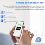 T22FB Micro USB Charging Zinc Alloy Smart Fingerprint + Bluetooth Drawer Bilateral Open Lock File Cabinet Lock - Image 4