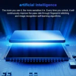 T23FB Micro USB Charging Zinc Alloy Smart Fingerprint + Bluetooth Triple Linkage Open Drawer Lock File Cabinet Lock - Image 8