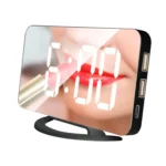 TS-8201-W Multifunctional LED Makeup Mirror Desk Clock Automatic Photosensitive Electronic Alarm - Image 8