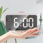 TS-8201-W Multifunctional LED Makeup Mirror Desk Clock Automatic Photosensitive Electronic Alarm - Image 4