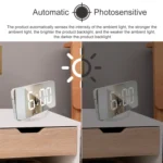 TS-8201-W Multifunctional LED Makeup Mirror Desk Clock Automatic Photosensitive Electronic Alarm - Image 6