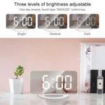 TS-8201-W Multifunctional LED Makeup Mirror Desk Clock Automatic Photosensitive Electronic Alarm - Image 7