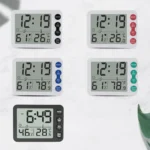 TS-9606-WR Large Screen Alarm Timer Temperature Humidity Meter(White Red) - Image 2