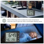 TS-9606-WR Large Screen Alarm Timer Temperature Humidity Meter(White Red) - Image 7