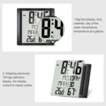 TS-8608 Multifunction Large Screen Clock Household Creative Thermometer Hygrometer - Image 5
