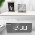 TS-S69-R Multifunctional LED Alarm Clock Battery / Plug-in Charging Dual-purpose Make-up Mirror Clock - Image 7