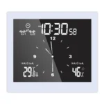 TS-WP10-W Waterproof Bathroom Wall Clock Timer Household Thermometer Hygrometer