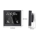 TS-WP10-W Waterproof Bathroom Wall Clock Timer Household Thermometer Hygrometer - Image 2