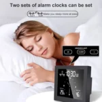 TS-WP10-W Waterproof Bathroom Wall Clock Timer Household Thermometer Hygrometer - Image 3