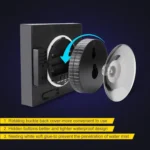 TS-WP10-W Waterproof Bathroom Wall Clock Timer Household Thermometer Hygrometer - Image 4