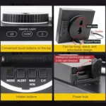 TS-WP10-W Waterproof Bathroom Wall Clock Timer Household Thermometer Hygrometer - Image 7