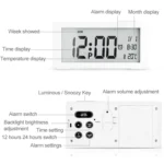 Automatic Night Light Electronic Clock Large Screen Adjustable Backlight Alarm Clock - Image 4