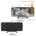 TS-9210 Digital Mirror Projection Alarm Clock With Time Display and Projection - Image 2