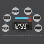 TS-9210 Digital Mirror Projection Alarm Clock With Time Display and Projection - Image 6